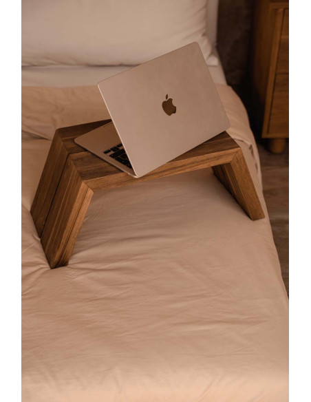 Table de lit ordinateur en teck naturel 55x23x22 cm The Ashley