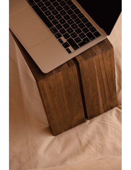 Table de lit ordinateur en teck naturel 55x23x22 cm The Ashley