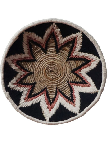 Décoration murale ronde étoile en coton tissé 40 cm The...
