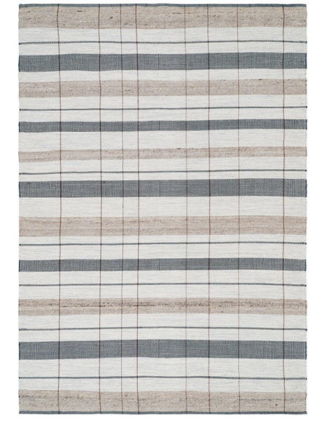 Grand tapis rayé laine coton 200x300 cm Elvane