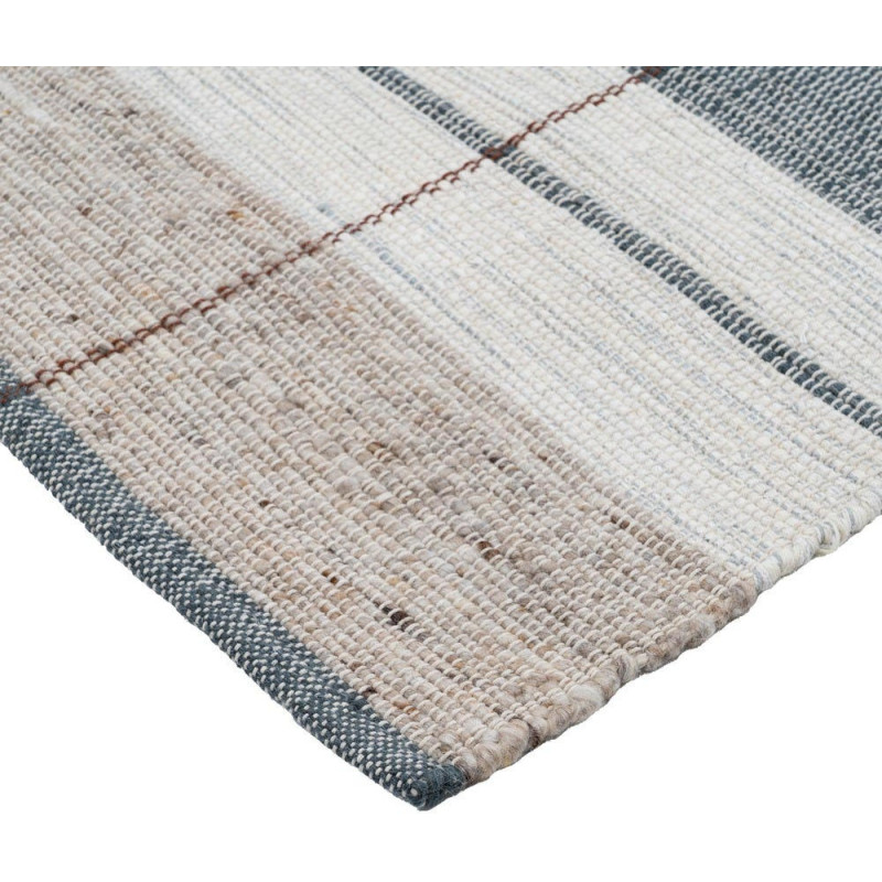 Grand tapis rayé laine coton 200x300...