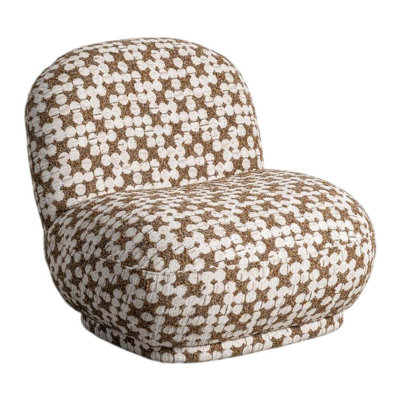 Fauteuil lounge tapissé en tissu...