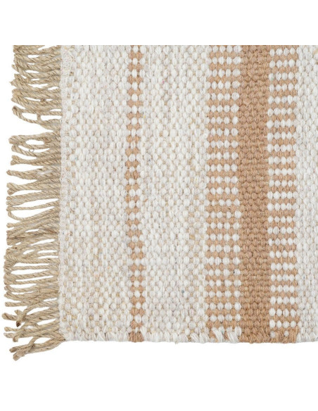Tapis rayé laine jute coton 160x230 cm Avelora