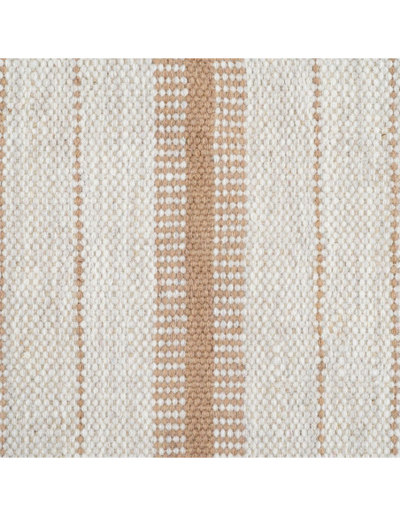 Grand tapis rayé laine jute coton 200x300 cm Avelora