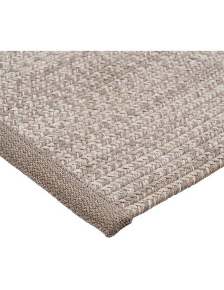 Grand tapis intérieur extérieur polypropylène taupe 200x300 cm Mirano