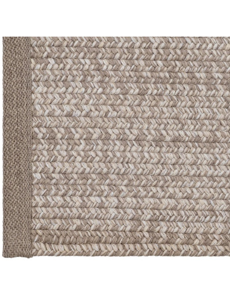 Grand tapis intérieur extérieur polypropylène taupe 200x300 cm Mirano