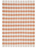 Tapis rayé coton polyester terracotta 160x230 cm Liorna