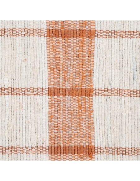 Tapis rayé coton polyester terracotta 160x230 cm Liorna
