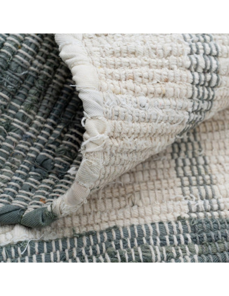 Tapis rayé coton bleu grisé 160x230 cm Liorna