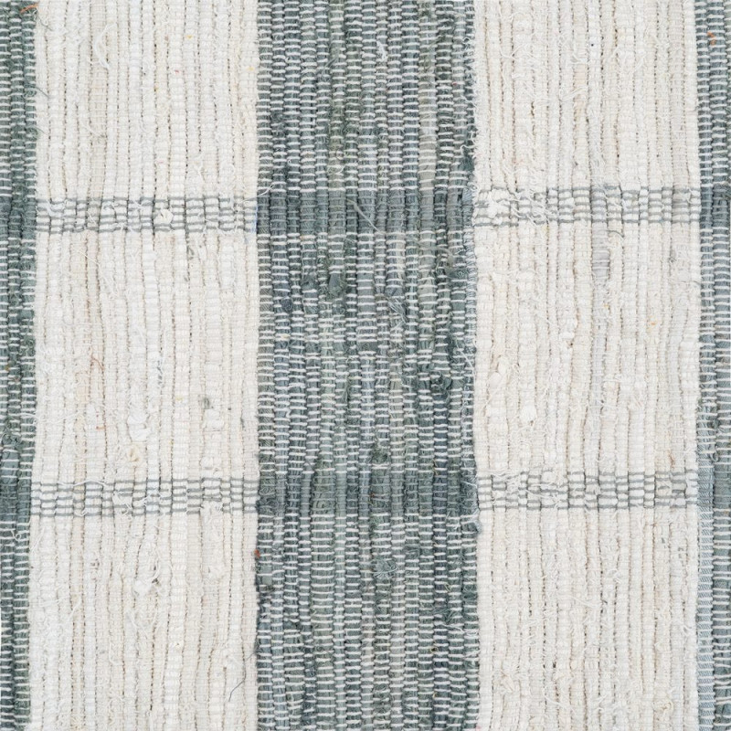 Tapis rayé coton bleu grisé 160x230...
