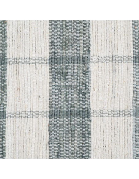 Grand tapis rayé coton bleu grisé 200x300 cm Liorna