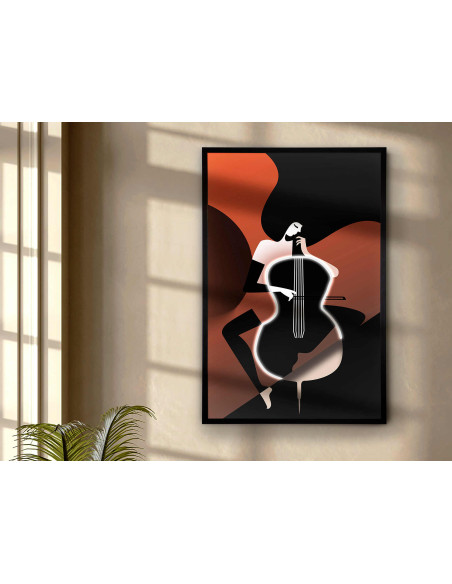 Tableau lumineux violoncelle LED 80x120 cm Violonchelo