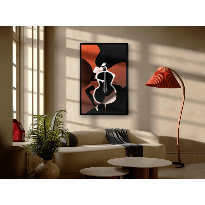 Tableau lumineux violoncelle LED...