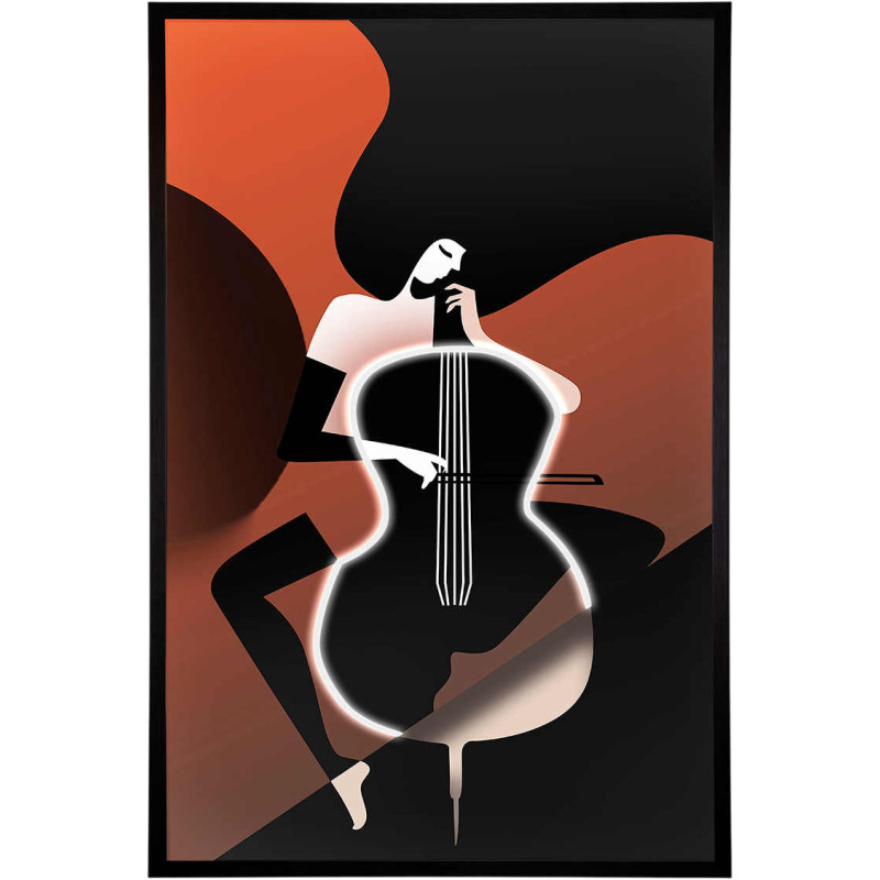 Tableau lumineux violoncelle LED...