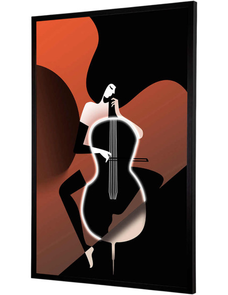 Tableau lumineux violoncelle LED 80x120 cm Violonchelo