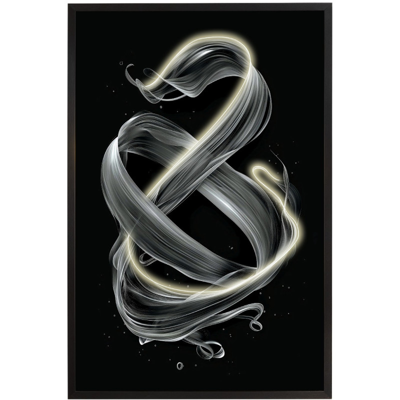 Tableau lumineux LED abstrait toile...