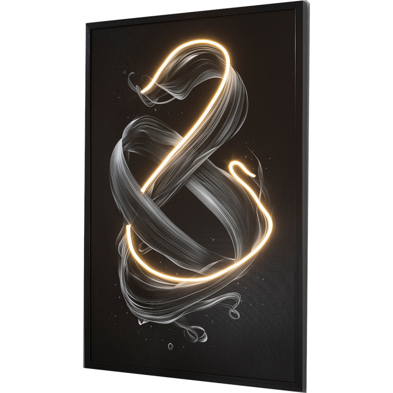 Tableau lumineux LED abstrait toile...