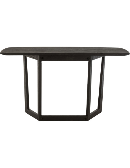 Console Rectangulaire Maty en Bois de teck Noir - 5