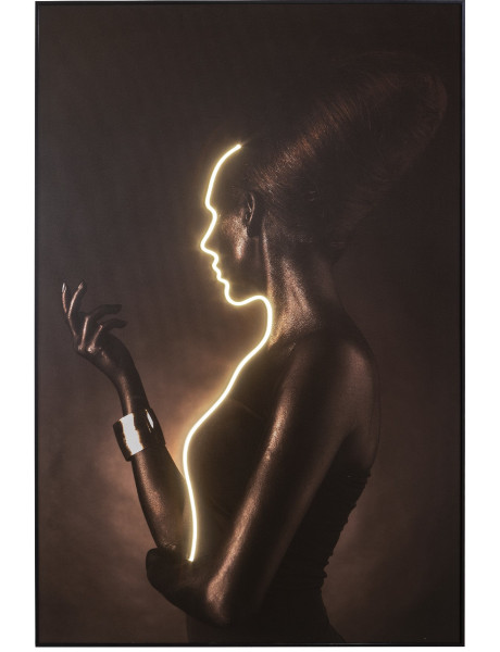 Tableau lumineux LED silhouette femme 120x180 cm Silueta