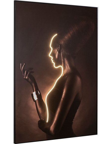Tableau lumineux LED silhouette femme 120x180 cm Silueta
