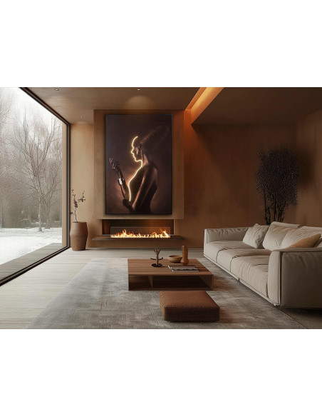 Tableau lumineux LED silhouette femme 120x180 cm Silueta
