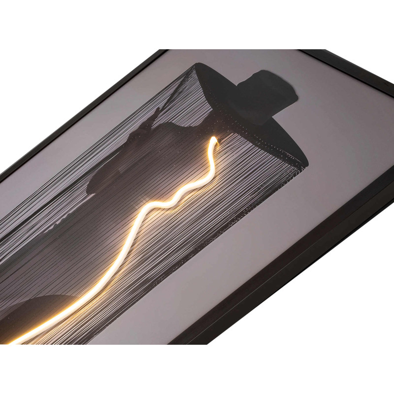 Tableau lumineux LED femme au chapeau...
