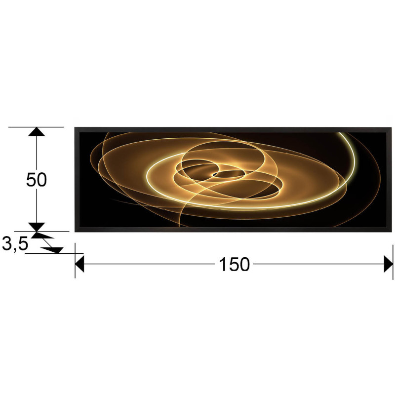 Tableau lumineux LED abstrait 150x50...