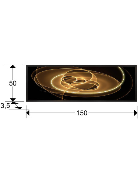 Tableau lumineux LED abstrait 150x50 cm Trazados