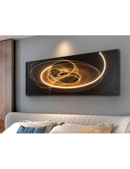 Tableau lumineux LED abstrait 150x50 cm Trazados