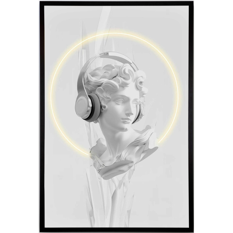 Tableau lumineux LED buste avec...