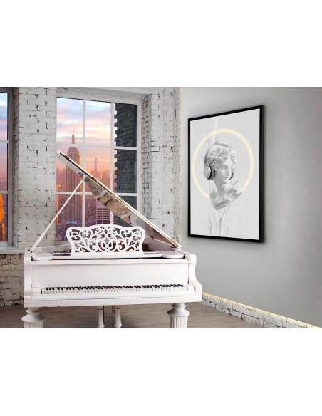 Tableau lumineux LED buste avec casque 80x120 cm Busto