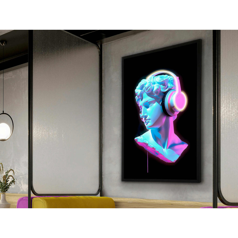 Tableau lumineux LED buste coloré...