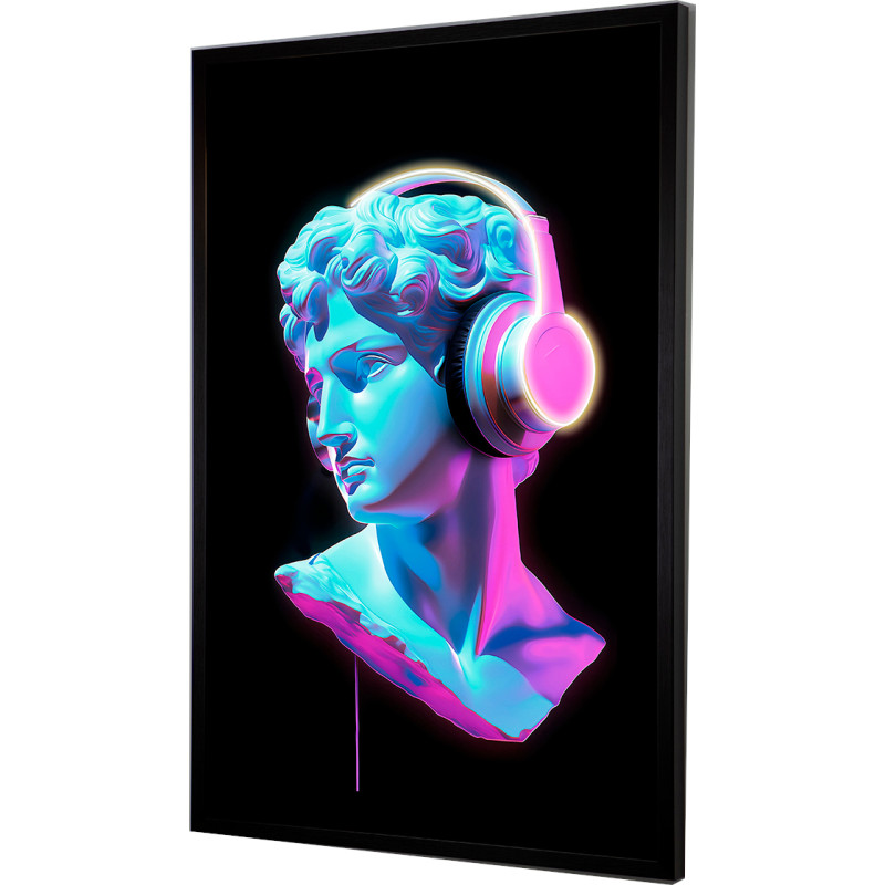 Tableau lumineux LED buste coloré...