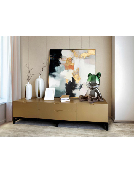 Sculpture ours design en résine gris vert 50 cm Osito