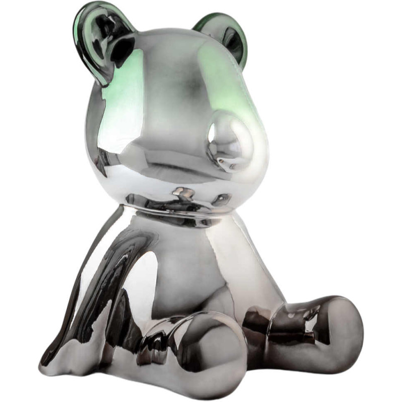 Sculpture ours design en résine gris...