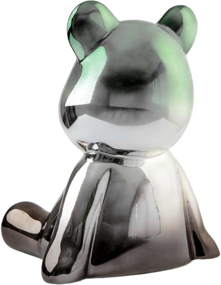 Sculpture ours design en résine gris vert 50 cm Osito