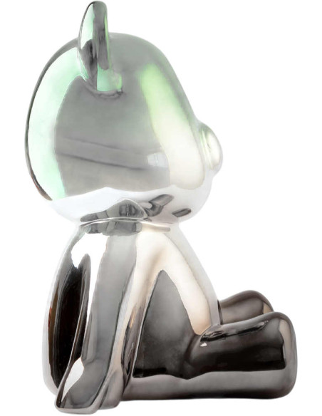 Sculpture ours design en résine gris vert 50 cm Osito
