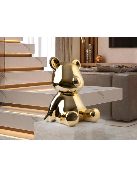 Statue ours dorée en résine 50 cm Osito