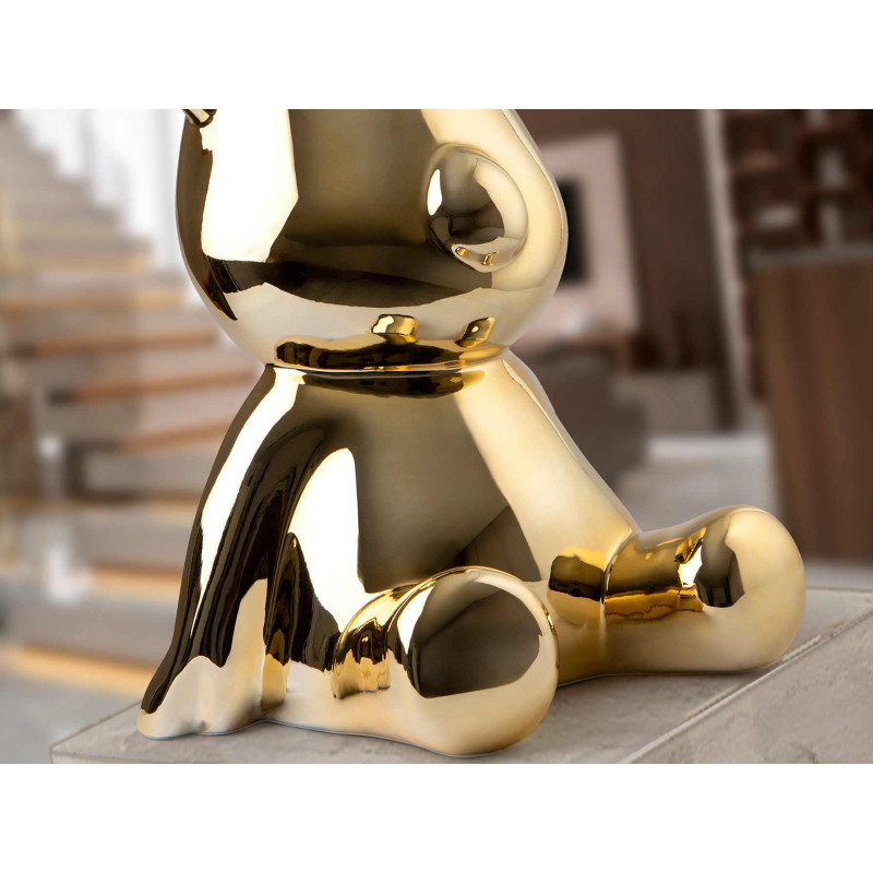 Statue ours dorée en résine 50 cm Osito
