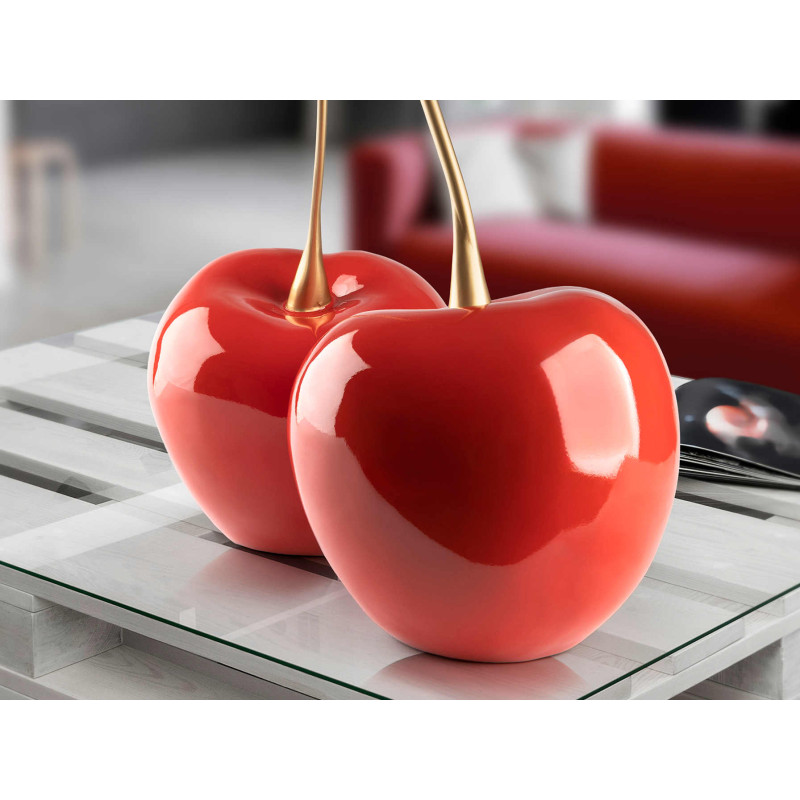 Sculpture cerises rouges 64 cm en...