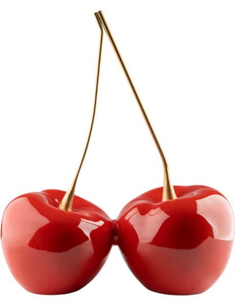 Sculpture cerises rouges 64 cm en résine Cerezas