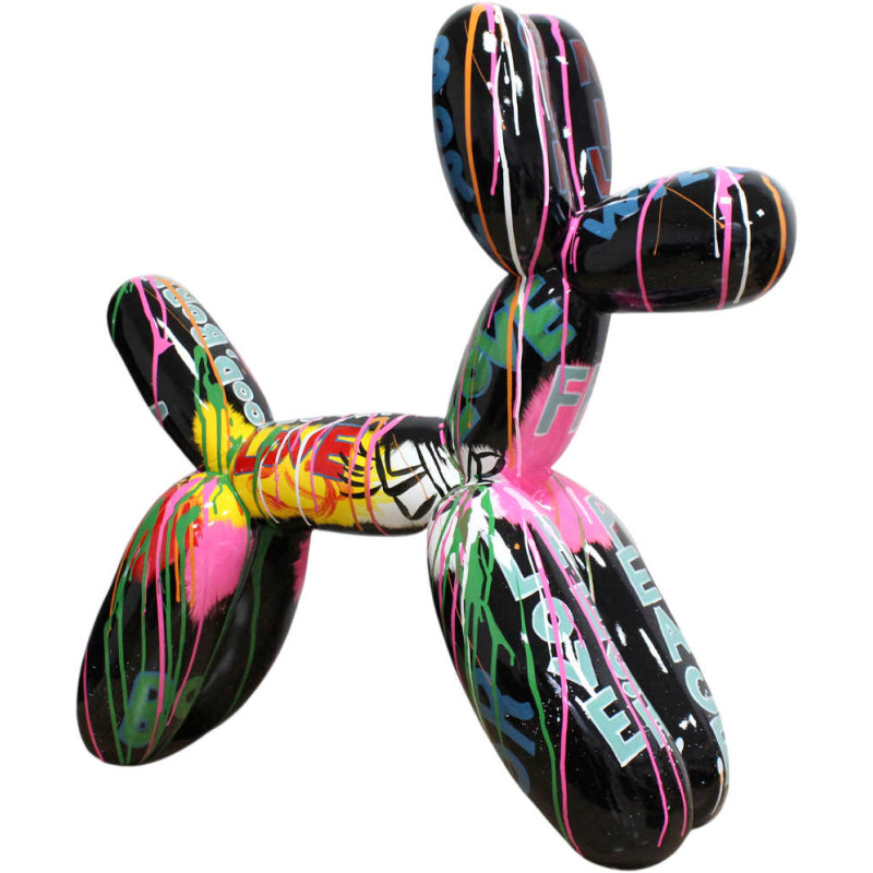 Statue chien ballon graffiti 41 cm...