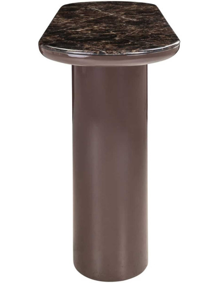 Console d’entrée effet marbre brun 120x40 cm Almundi
