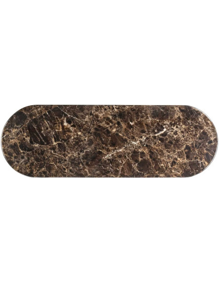 Console d’entrée effet marbre brun 120x40 cm Almundi