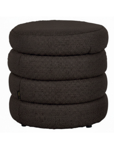 Pouf rond marron chocolat Adele