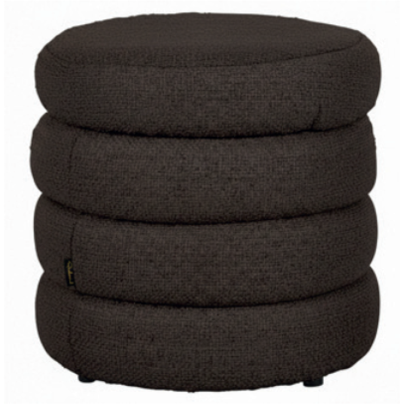 Pouf rond marron chocolat Adele