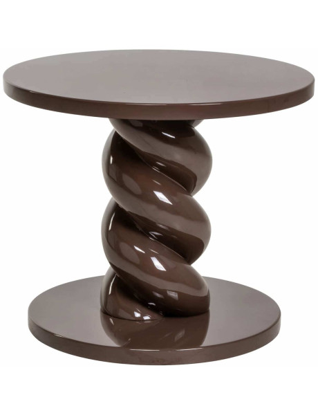 Table d’appoint ronde marron châtaigne Celeste
