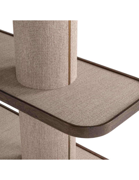 Bibliothèque ouverte beige chêne et lin Willox