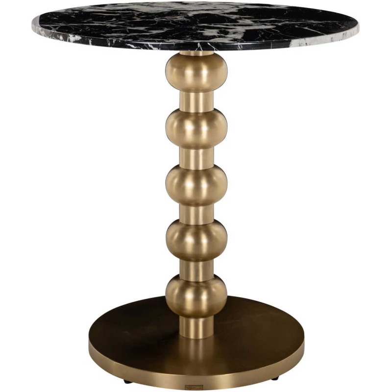 Table bistrot ronde effet marbre noir...