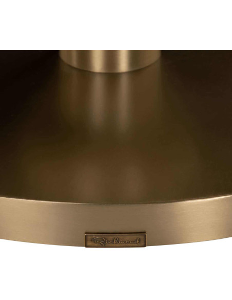 Table bistrot ronde effet marbre noir acier doré 75 cm Witlox